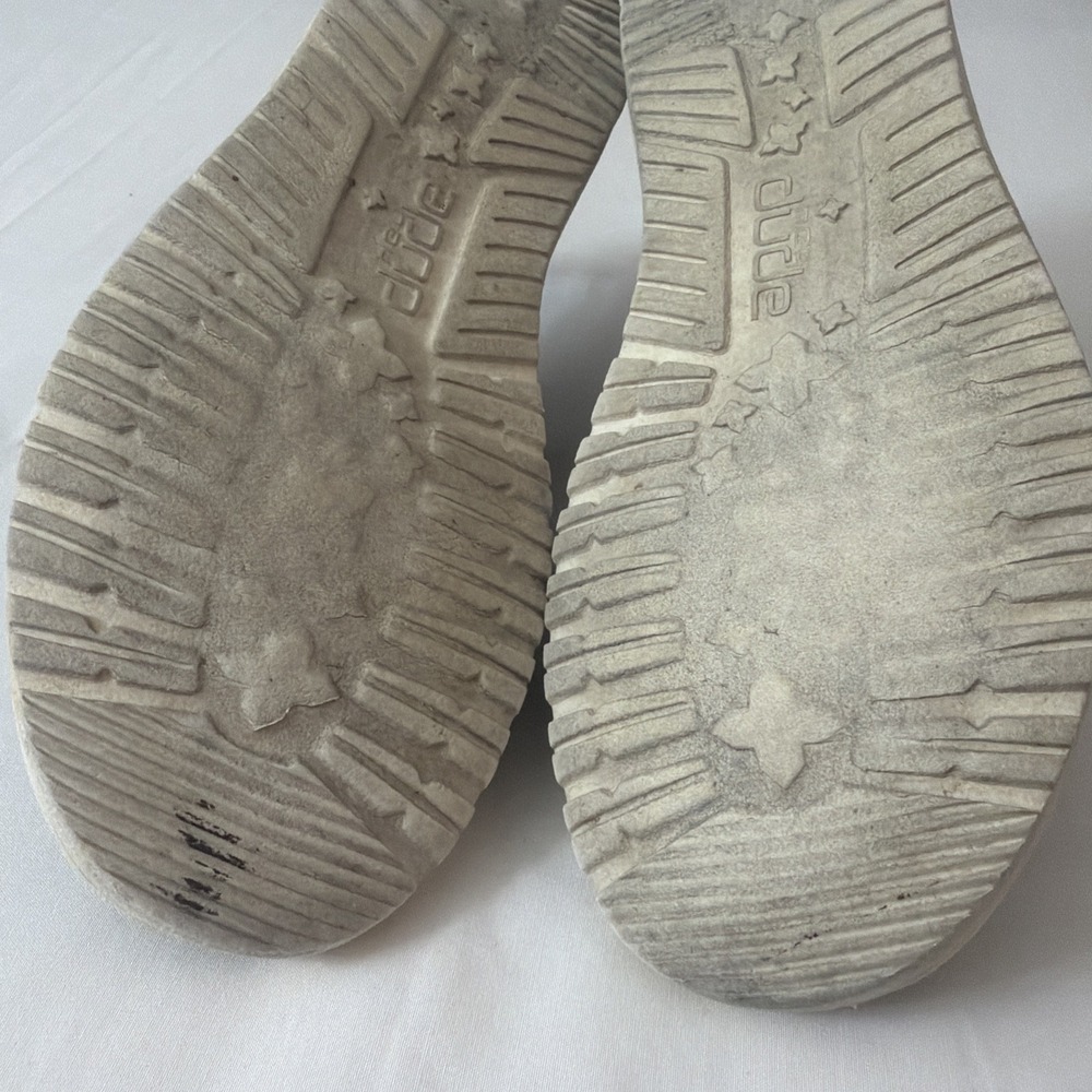 Hey Dude Loafers Women 7 M Wendy Holiday Sparkle Shoes Gray Canvas‎ Lace Slip On - Picture 8 of 16